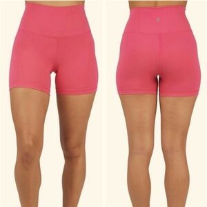 Yogalicious Lux Pink Biker Yoga Shorts Size Small